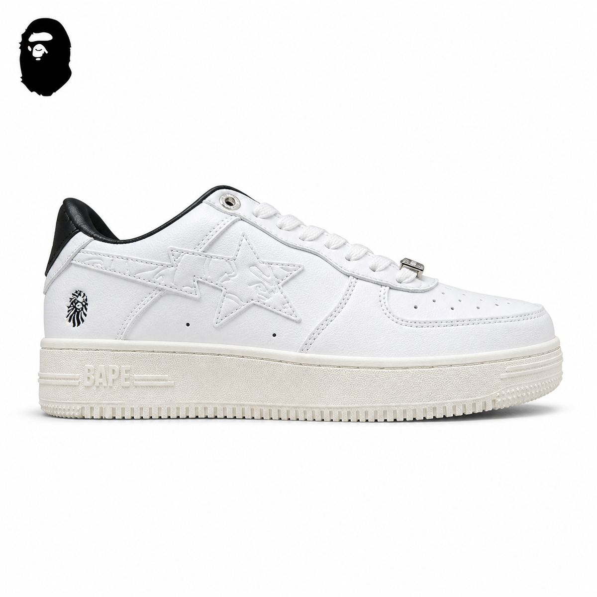 BAPE STA Tokyo Low-Top Sneakers - Triple White