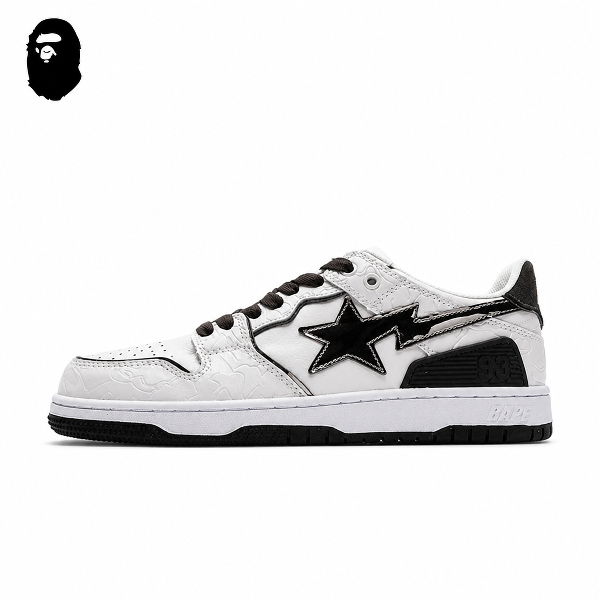 Human Made x BAPE STA SK8 Sneakers - White/Black