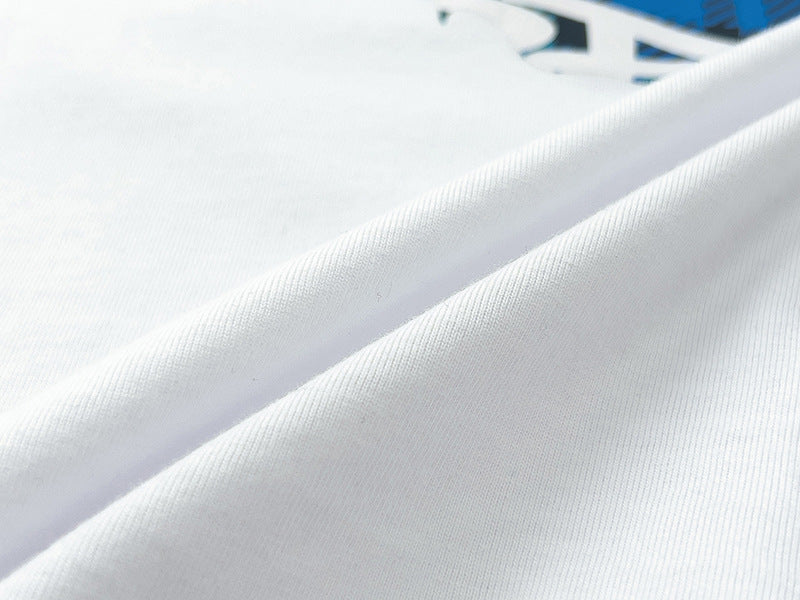 BAPE Blue Stroke Camo Big Ape Head Men's T-Shirt - White