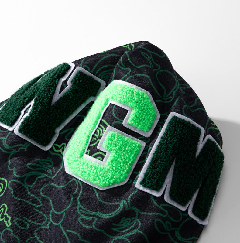 BAPE Green Shark Ape Head Zip Hoodie