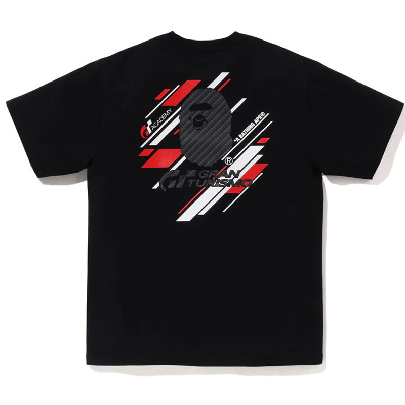 BAPE x Gran Turismo Stripe Ape Head Men's T-Shirt - White