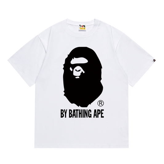 BAPE Bicolor White Ape Head Men's T-Shirt - Black