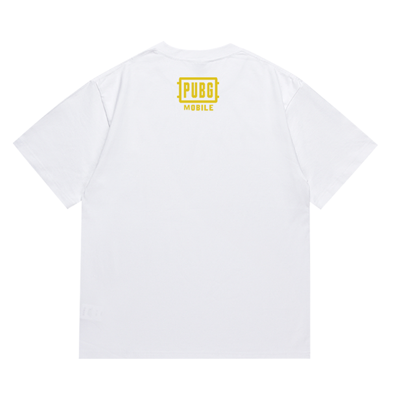 BAPE x PUBG Orange Camo Ape Head Men's T-Shirt - Black
