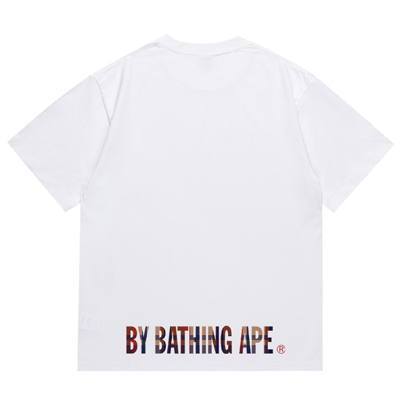 BAPE Plaid Split Ape Face Men's T-Shirt - Black