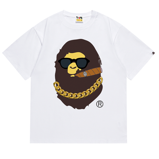 BAPE Los Angeles Smoking Ape Head Men's T-Shirt - Black