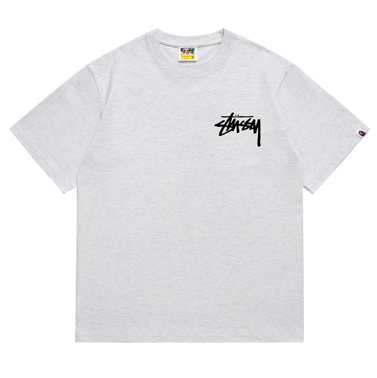 BAPE x Stussy Small Logo Men's T-Shirt - White