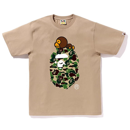 BAPE Blue ABC Camo Milo Ape Head Men's T-Shirt - Blue