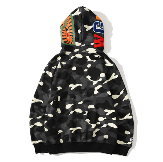 BAPE Glow Camo Wide Shark Full-Zip Hoodie