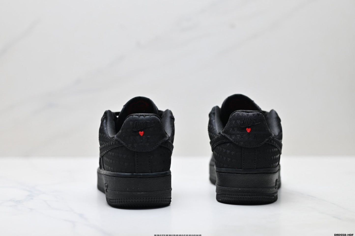 Nike Air Force 1 Low Triple Black | Jacquard Leather Sneakers