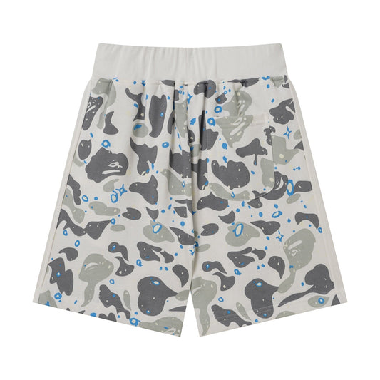 BAPE Shark Camo Sweat Shorts – White Camo