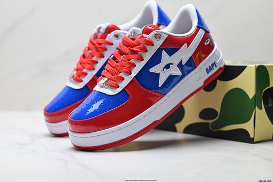 BAPE STA Low-Top Sneakers - Red/Blue/White