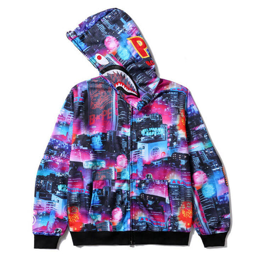 BAPE Tokyo Night Multicolor Zip Hoodie