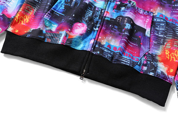 BAPE Tokyo Night Multicolor Zip Hoodie