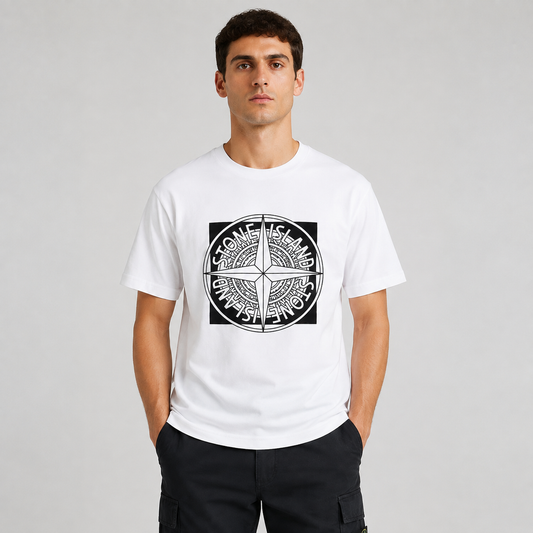 ST0NE lSLAND Pure Cotton T-Shirt #17