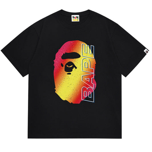 BAPE Electro Neon Ape Head Men's T-Shirt - White