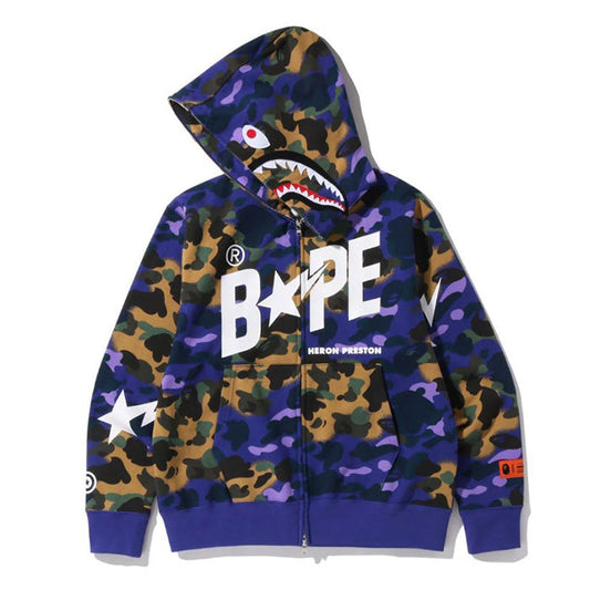 BAPE Star Camo Shark Zip Hoodie