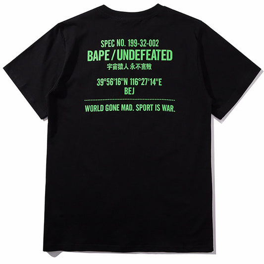 BAPE Green Block Camo Ape Head Men's T-Shirt - Black