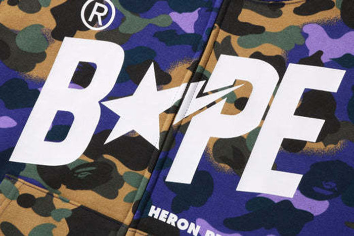 BAPE Star Camo Shark Zip Hoodie