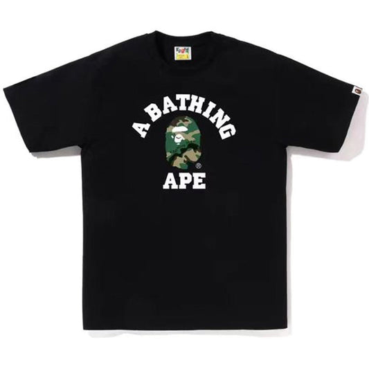 BAPE Woodland Camo College Men's T-Shirt - White
