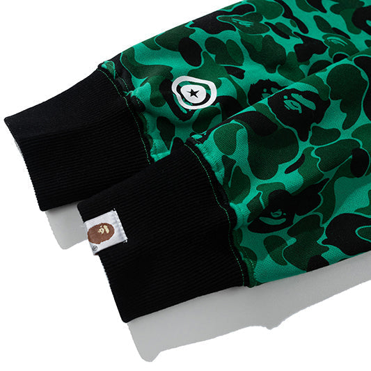 BAPE Green Camo Shark Zip Hoodie