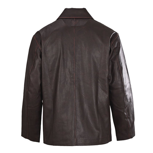 Lowe Double-Pocket Distressed Leather Jacket