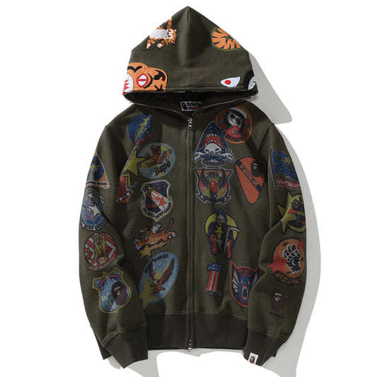 BAPE Tiger & Shark Full-Zip Hoodie