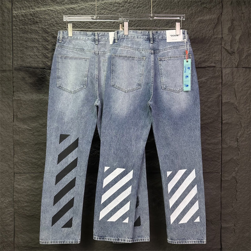 OFF-Whlte Arrow pattern casual jeans