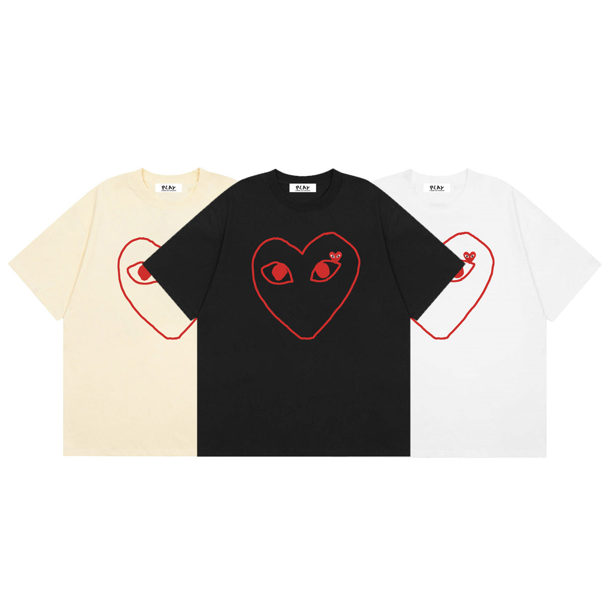 Play Classic Red Heart T-Shirt#48