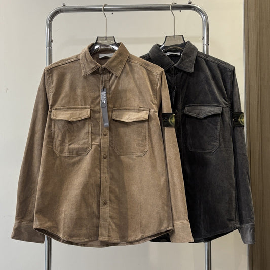 Stone Island Premium Corduroy Shirt – Vintage-Inspired Street Style