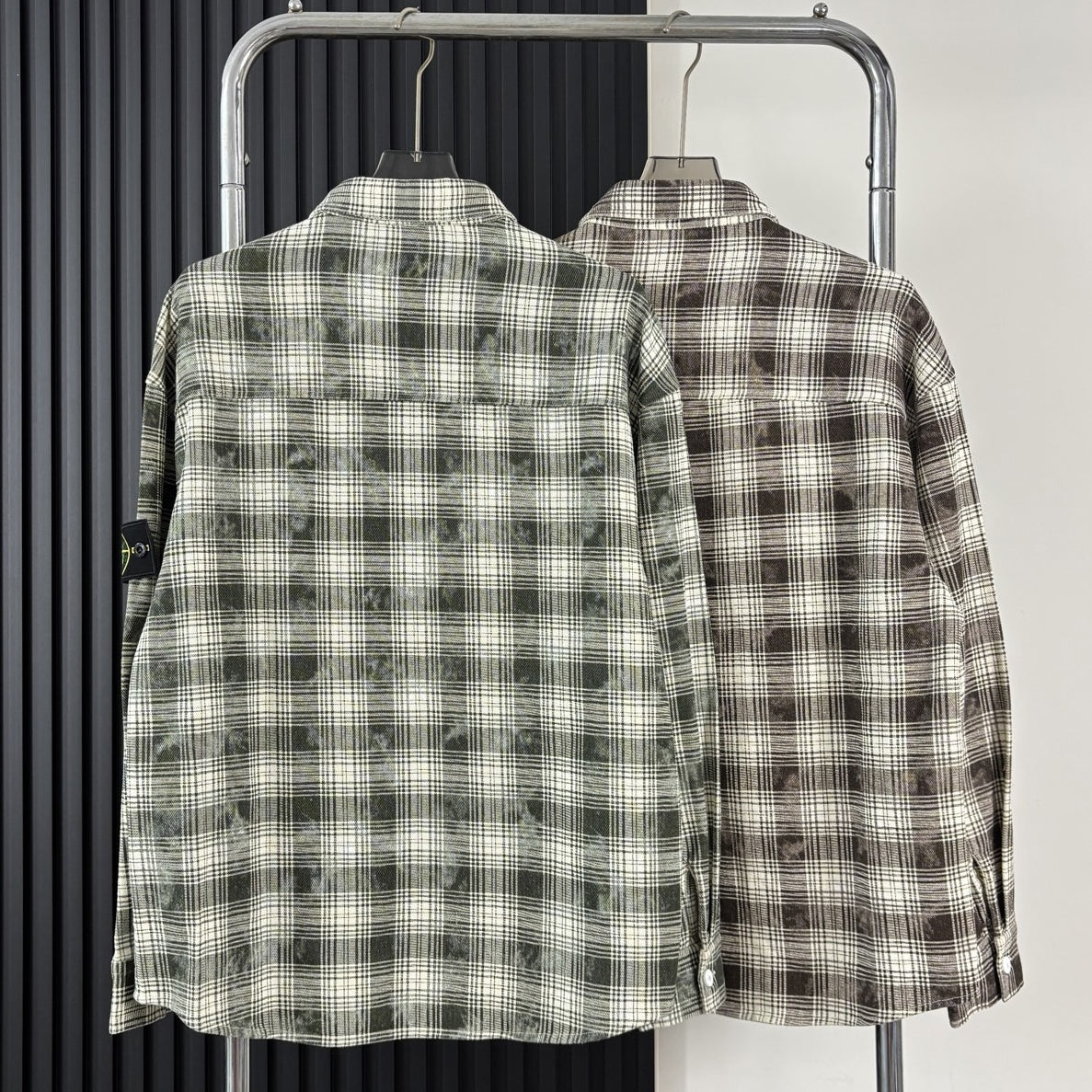 Stone Island High-quality plaid shirt