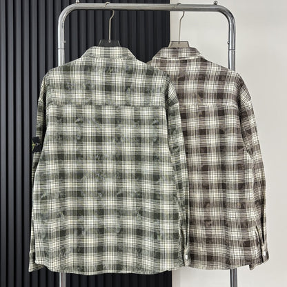 Stone Island High-quality plaid shirt