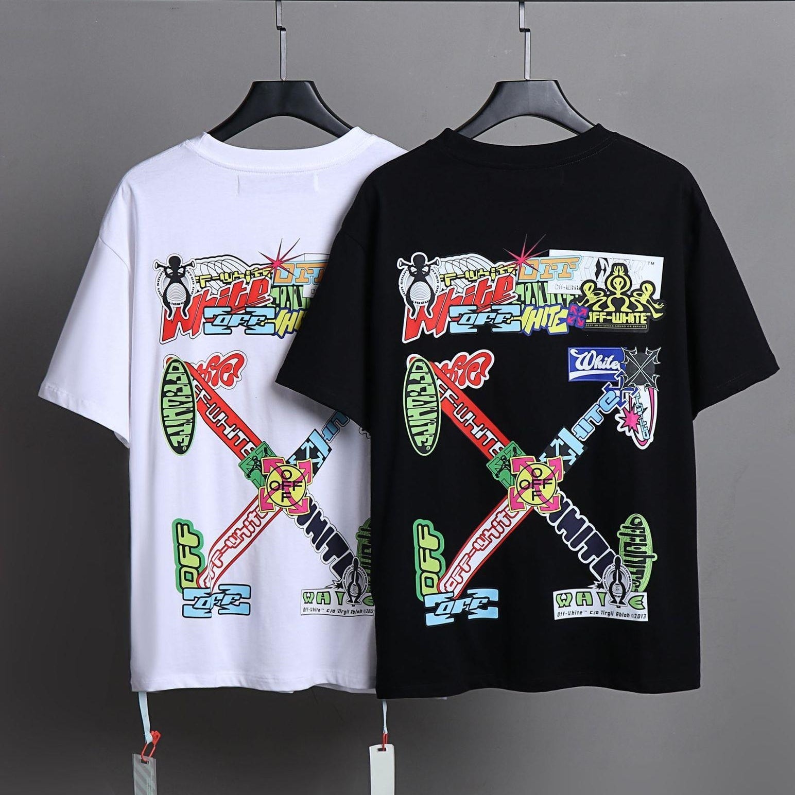 OFF-Whlte Arrow Logo Cotton T-shirt