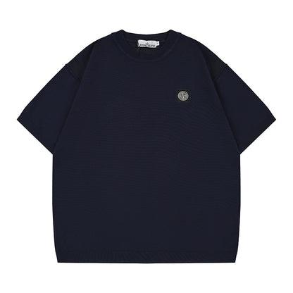 ST0NE lSLAND Classic Compass Patch Knit Short-Sleeve T-Shirt #3