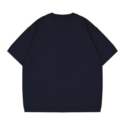 ST0NE lSLAND Classic Compass Patch Knit Short-Sleeve T-Shirt #3