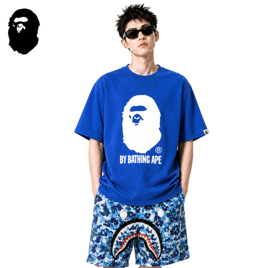 BAPE Bicolor Ape Head Men's Graphic T-Shirt - Blue