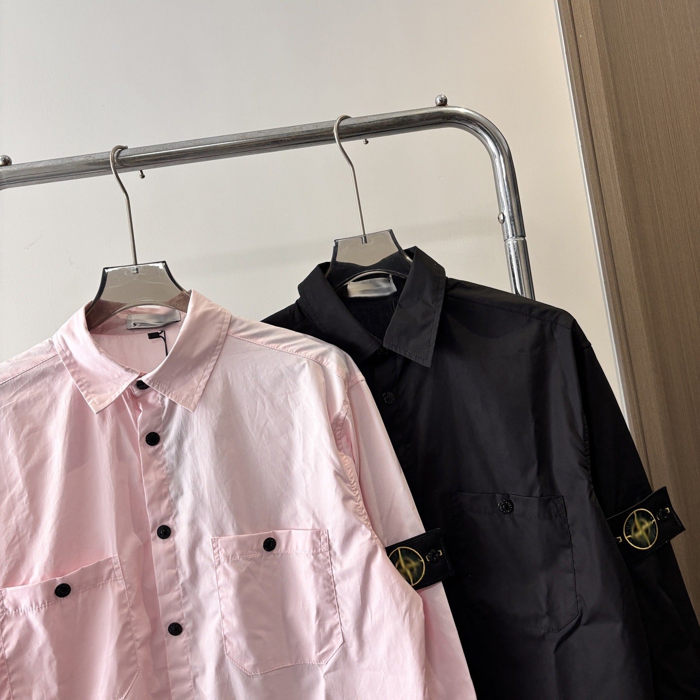Stone Island Unisex loose-fit casual long-sleeve shirt