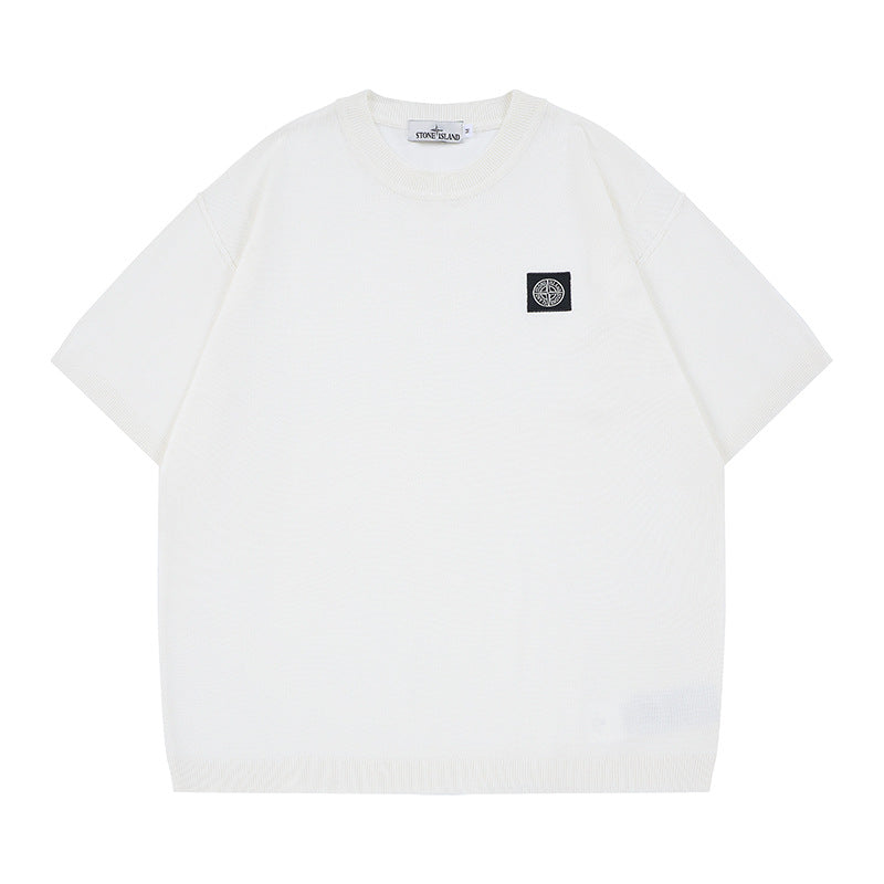 ST0NE lSLAND Classic Compass Patch Knit Short-Sleeve T-Shirt #3