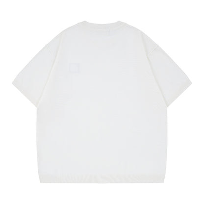 ST0NE lSLAND Classic Compass Patch Knit Short-Sleeve T-Shirt #3