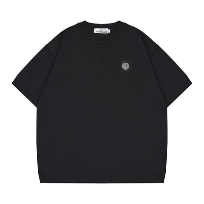 ST0NE lSLAND Classic Compass Patch Knit Short-Sleeve T-Shirt #3