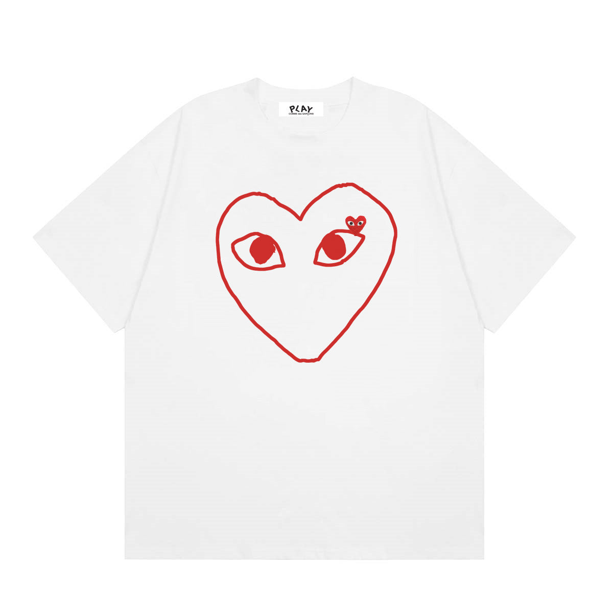 Play Classic Red Heart T-Shirt#48