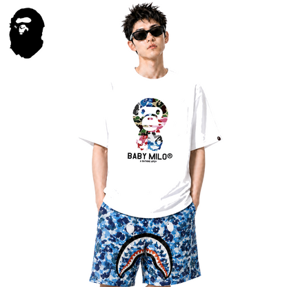 BAPE ABC Camo Baby Milo Men's T-Shirt - White