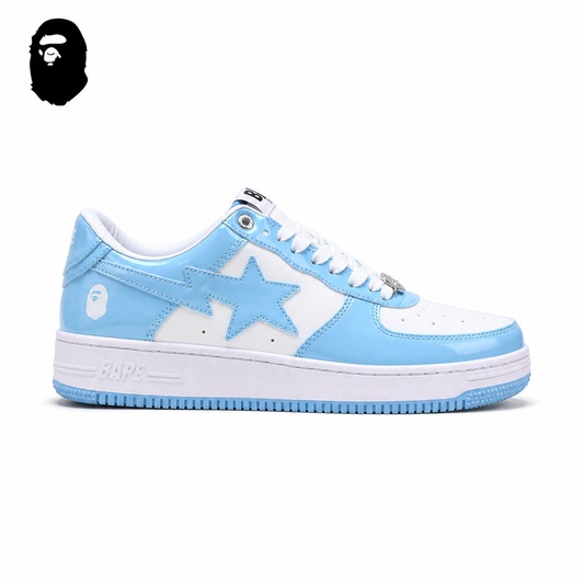 BAPE STA Tokyo Low-Top Sneakers - Sky Blue/White