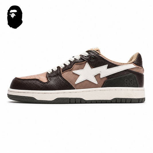 Human Made x BAPE STA SK8 Sneakers - Brown/Cream