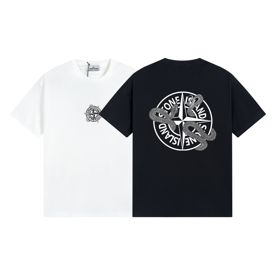 ST0NE lSLAND Pure Cotton T-Shirt #47