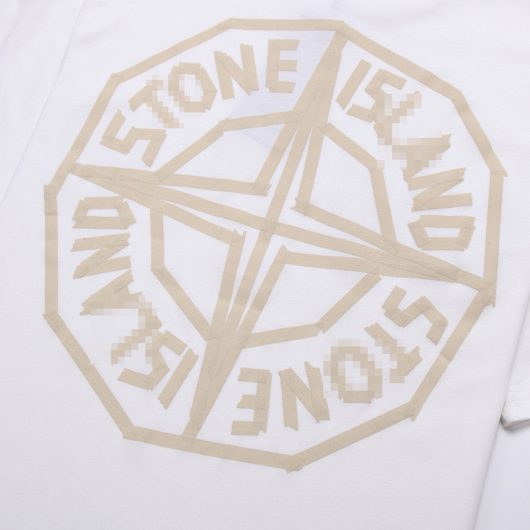 ST0NE lSLAND Pure Cotton T-Shirt #54