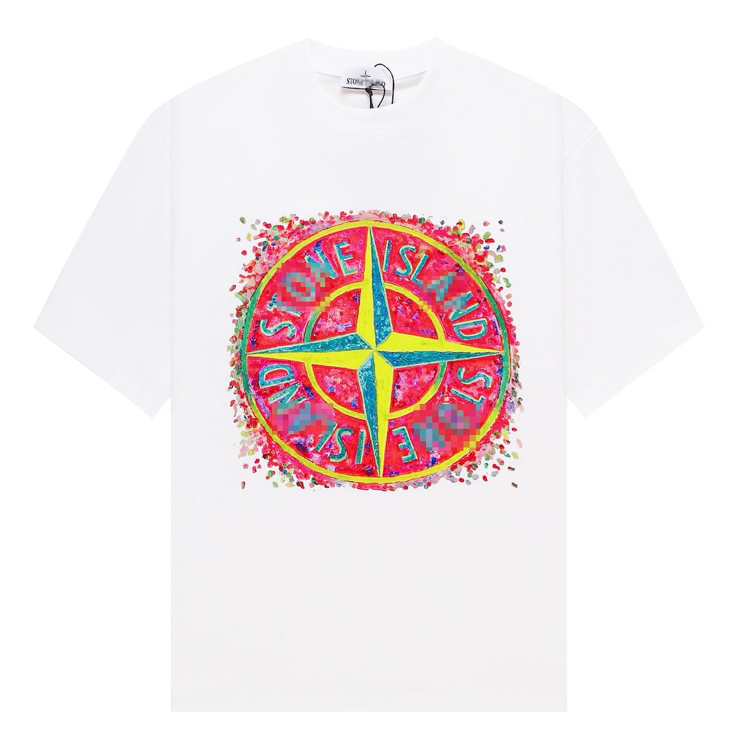 ST0NE lSLAND Pure Cotton T-Shirt #53