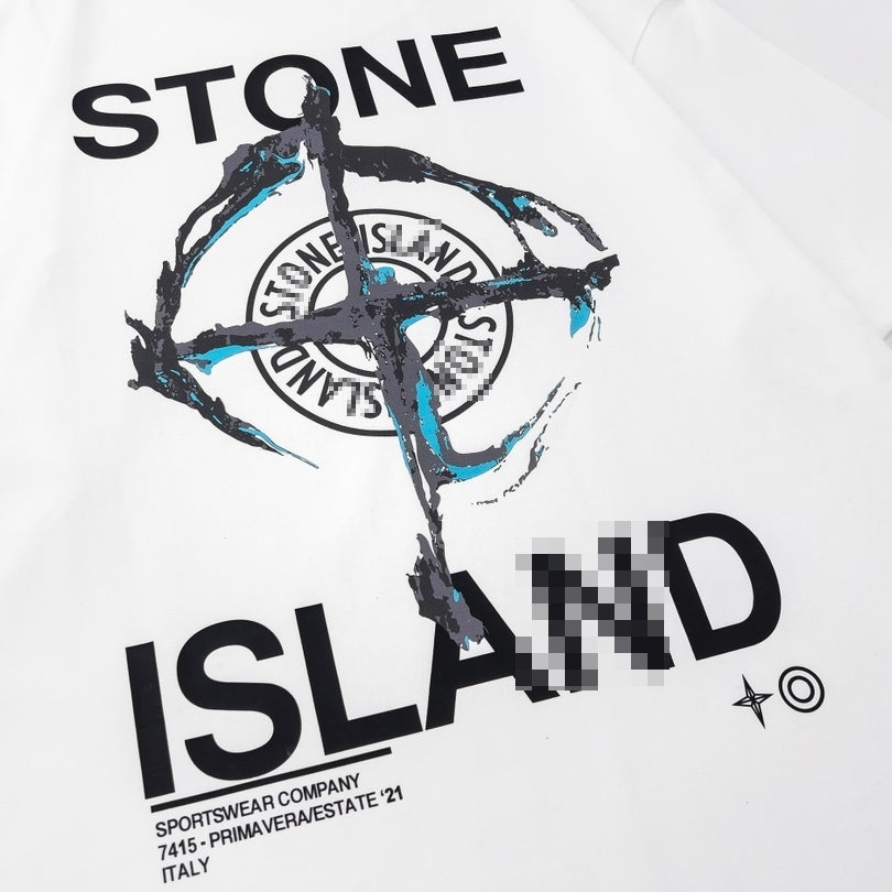 ST0NE lSLAND Pure Cotton T-Shirt #34