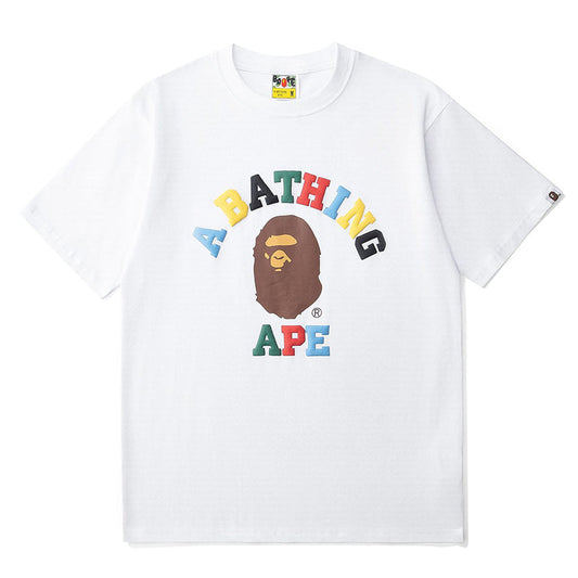 BAPE Color Camo College Ape Head Men's T-Shirt - Black