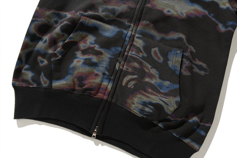 BAPE Color Camo Shark Zip Hoodie - Black & Yellow