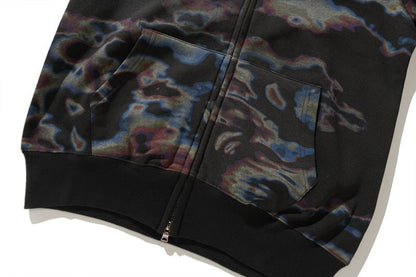 BAPE Color Camo Shark Zip Hoodie - Black & Yellow